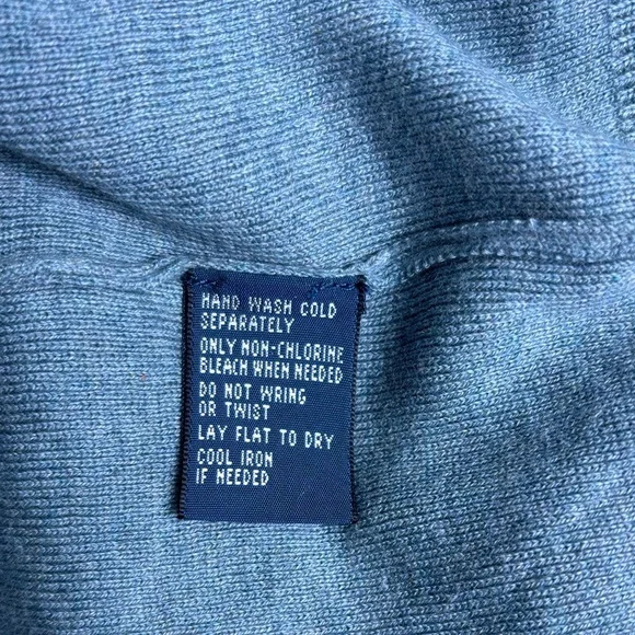 Polo by Ralph Lauren Pima Cotton Men's Teal V-Neck Sweater - Picture 4 of 7